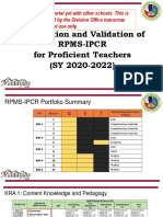 Proficient Level IPCR Portfolio Preparation Guide PDF