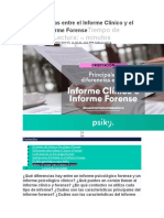 Diferencias Entre El Informe Clínico y El Informe ForenseTiempo de Lectura