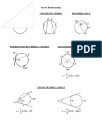 Circle Relationships: Central Angle Congruent Chords Inscribed Angle