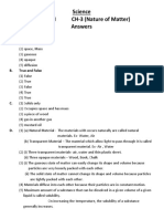 Science Class - VI CH-3 (Nature of Matter) Answers