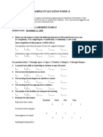 Evaluation Form 1