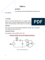 Topic 1:: Induction Motor Tests