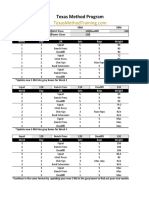 Texas Method Program: Week Day Lift Sets Reps Weight