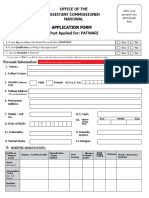 Application For Post of PATWARI - NWL