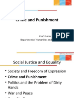 Crime and Punishment: Prof. Kumar Neeraj Sachdev Department of Humanities and Social Sciences