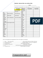 Worksheet Comparatives and Superlatives