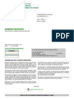 Documento Renovación Demanda (Tarjeta Empleo) Hasta 17 de Agosto de 2021