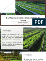 4.1 Planejamento e Implantação de Hortas: Disciplina: Olericultura Docente: Dra. Elizangela Selma Da Silva