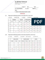 Answer Key: Q.I. Represent The Following Numbers in The Indian Place Value Chart