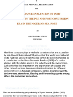 Performance Evaluation of Port Productivity in The Pre and Post Concession Era in The Nigerian Sea Port