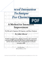 Advanced Intonation Technique For Clarinets