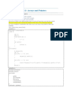 Unit 2 - Arrays and Pointers