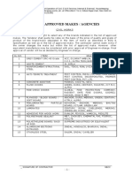 List of Approved Makes / Agencies: - Signature of Contractor NBCC