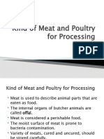 T.L.E 8 (Kind of Meat and Poultry For Processing)