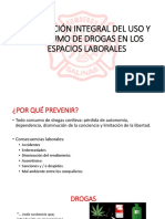 Prevención Integral Del Uso y Consumo de Drogas en Los Espacios Laborales