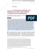 Initiation, Continuation, Switching, and Withdrawal of Heart Failure Medical Therapies During Hospitalization