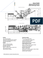 Model GT205S Mobile Screening Plant Model 205S Spec Sheet: Operational Mode