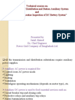 Presentation On Overall DC & AC Distribution and Station Auxiliary System and Maintenance & Routine Inspection of DC Battery System