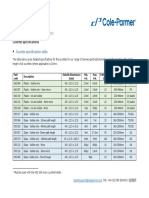 Spectrophotometer/Fluorimeter: Cuvette Specifications