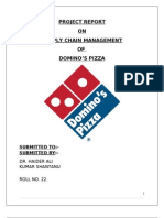 Project Report ON Supply Chain Management OF Domino'S Pizza: Submitted To:-Submitted By