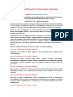 El Articulo 177 y 178 Del Codigo Tributarios