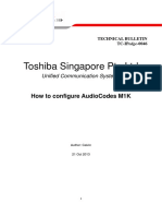 How To Configure AudioCodes M1K - r1.1