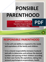 Responsible Parenthood: Bonifacio A. Cuesta, Jr. Population Program Worker II City Population Office