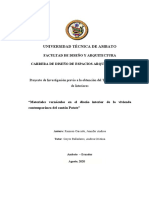 "Materiales Vernáculos en El Diseño Interior de La Vivienda