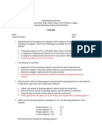 Answer Key Long Quiz Financial Statements Analysis and Cash Flows