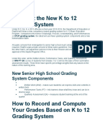 All About The New K To 12 Grading System