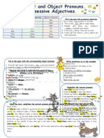 Subject and Object Pronouns. Possessive Adjectives