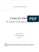 Creatio Ex Nihilo The Omnipotent God Sti