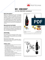 Technote #Cm1 Vibcode: Correct Handling With The Vibcode Transducer