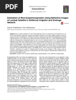 Estimación de La Evapotranspiración Del Arroz Utilizando Imágenes Reflectantes Del Satélite Landsat en La Red de Riego y Drenaje Sefidrood