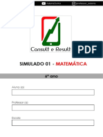 Simulado 01 - Matemática - 6º Ano (Blog Do Prof. Adonis)