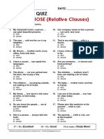 WHO Vs WHOSE (Relative Clauses) : Grammar Quiz