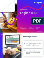 English B1.1: Orientation