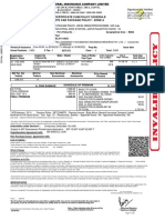 Private Car Package Policy - Zone A Certificate Cum Policy Schedule