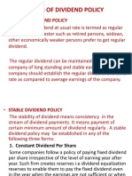 Types of Dividend Policy