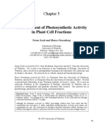 Measurement of Photosynthetic Activity in Plant Cell Fractions