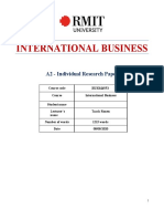 International Business: A2 - Individual Research Paper