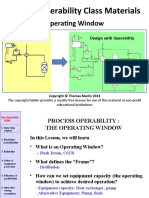 Operating Window: Process Operability Class Materials