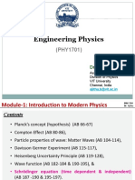 Class 6 - Module 1 - Schroedinger Wave Equations - DR - Ajitha - PHY1701