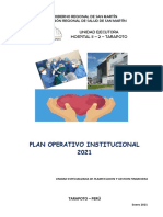 Plan Operativo Institucional 2021: Unidad Ejecutora Hospital Ii - Tarapoto