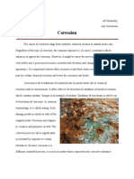 Corrosion Lab Conclusion