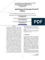 Optimizing Pigging Frequency For Dewaxing of Crude Oil Pipelines