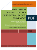 Organismos Centralizados y Descentralizados en México