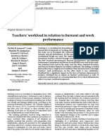 Teachers' Workload in Relation To Burnout and Work Performance