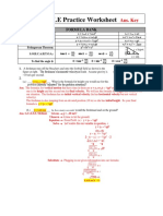 Projectile Motion Worksheet Ans Key