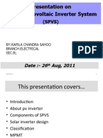 Presentation On Solar Photovoltaic Inverter System